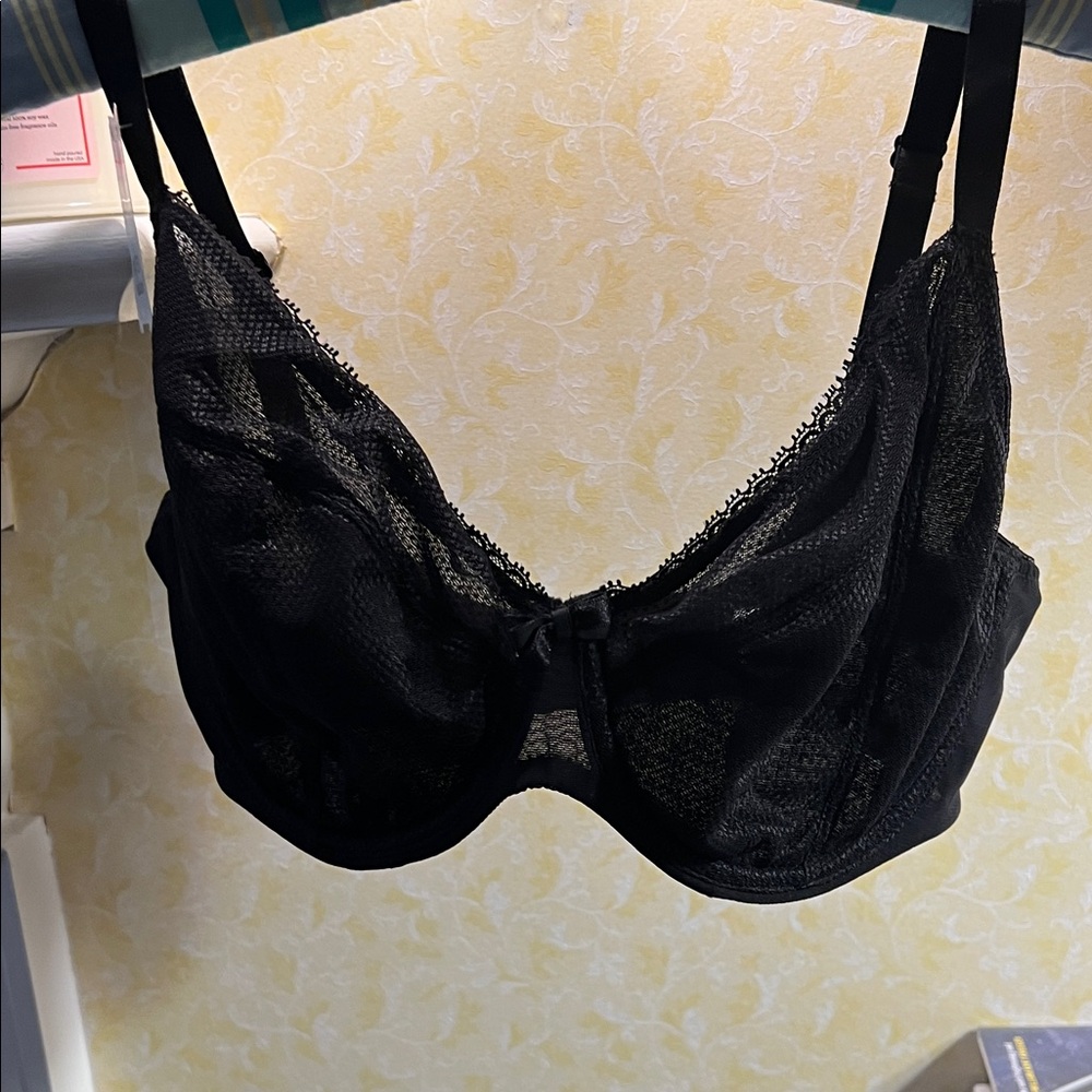 Beautiful NWT black Chantelle underwire bra in 32 DDDD.